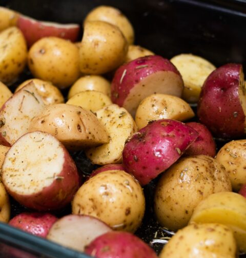 Photo of garlic roasted potatoes
