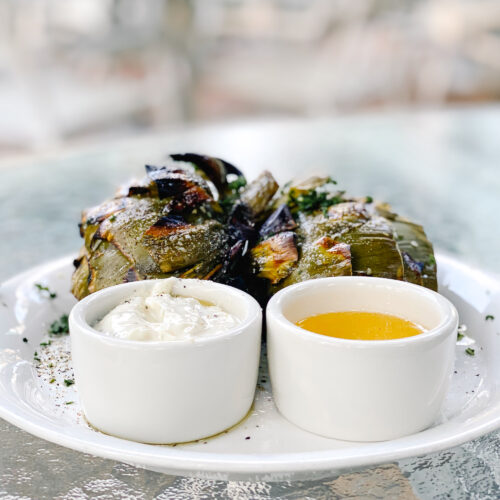 photo of grilled artichokes