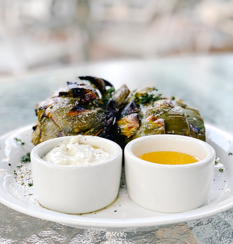 photo of grilled artichokes