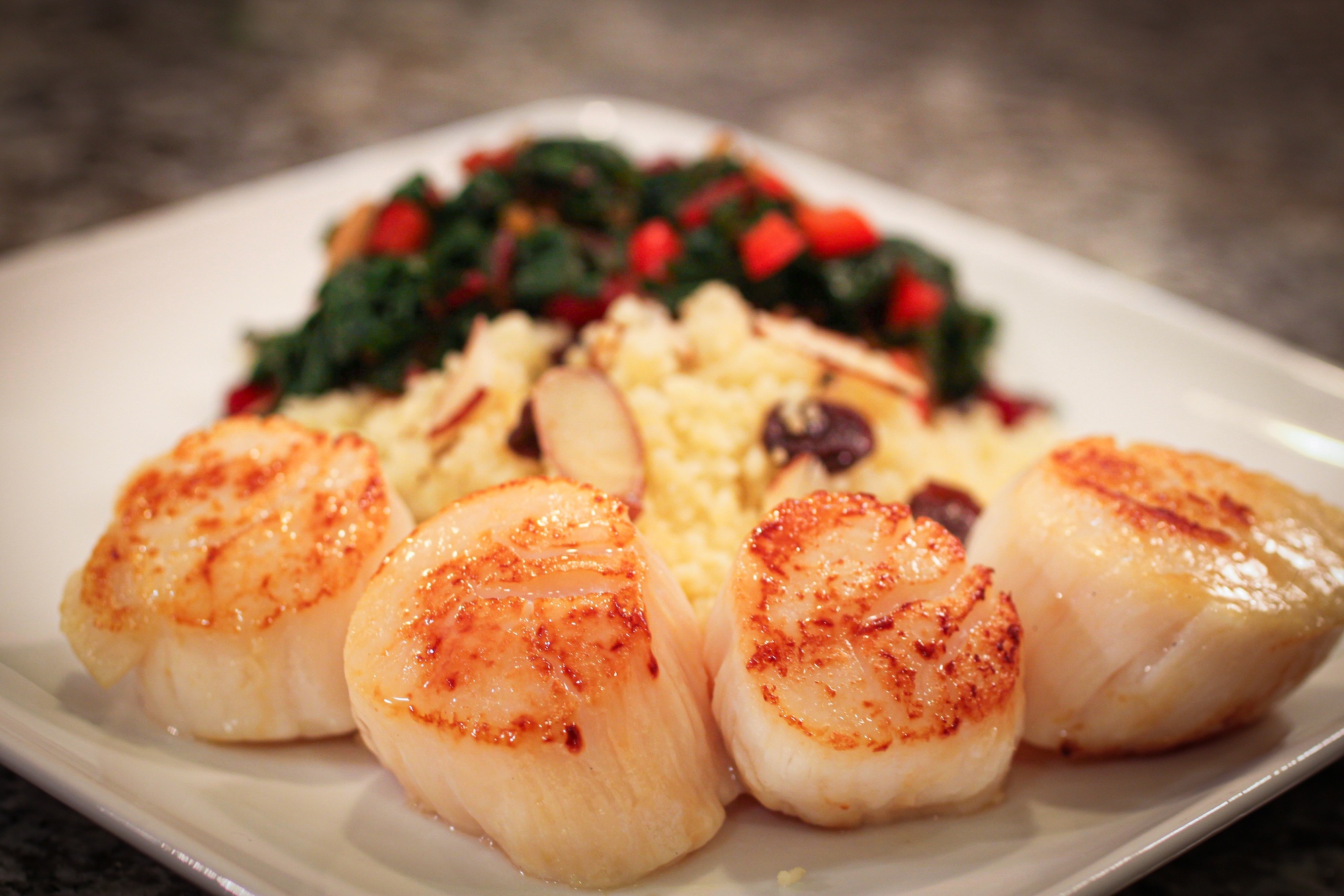 Seared Scallops with Swiss Chard Cooking Sessions
