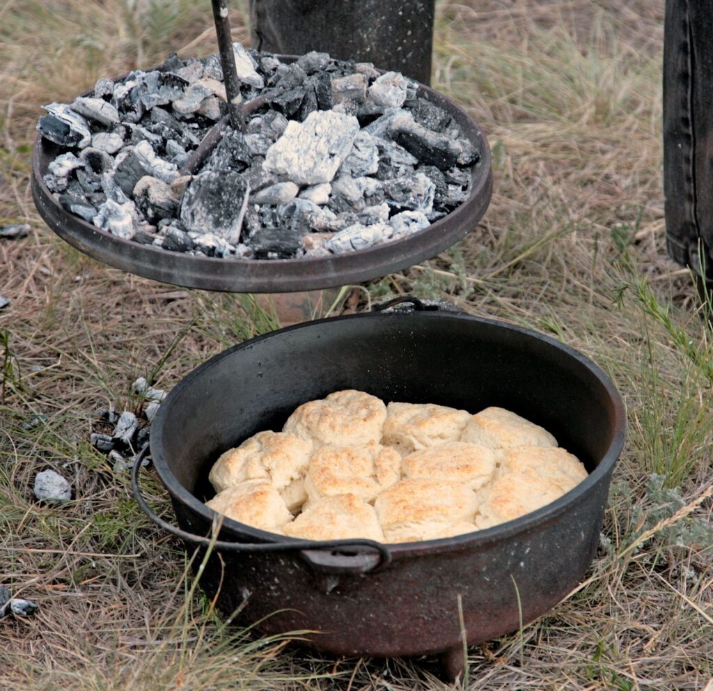 Chuckwagon Biscuits in a Dutch Oven