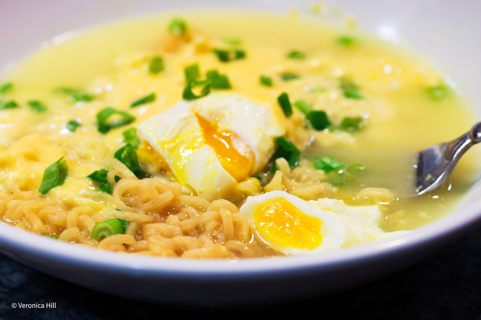 The Roy Choi Ramen hack features ramen noodles with poached egg and green onions