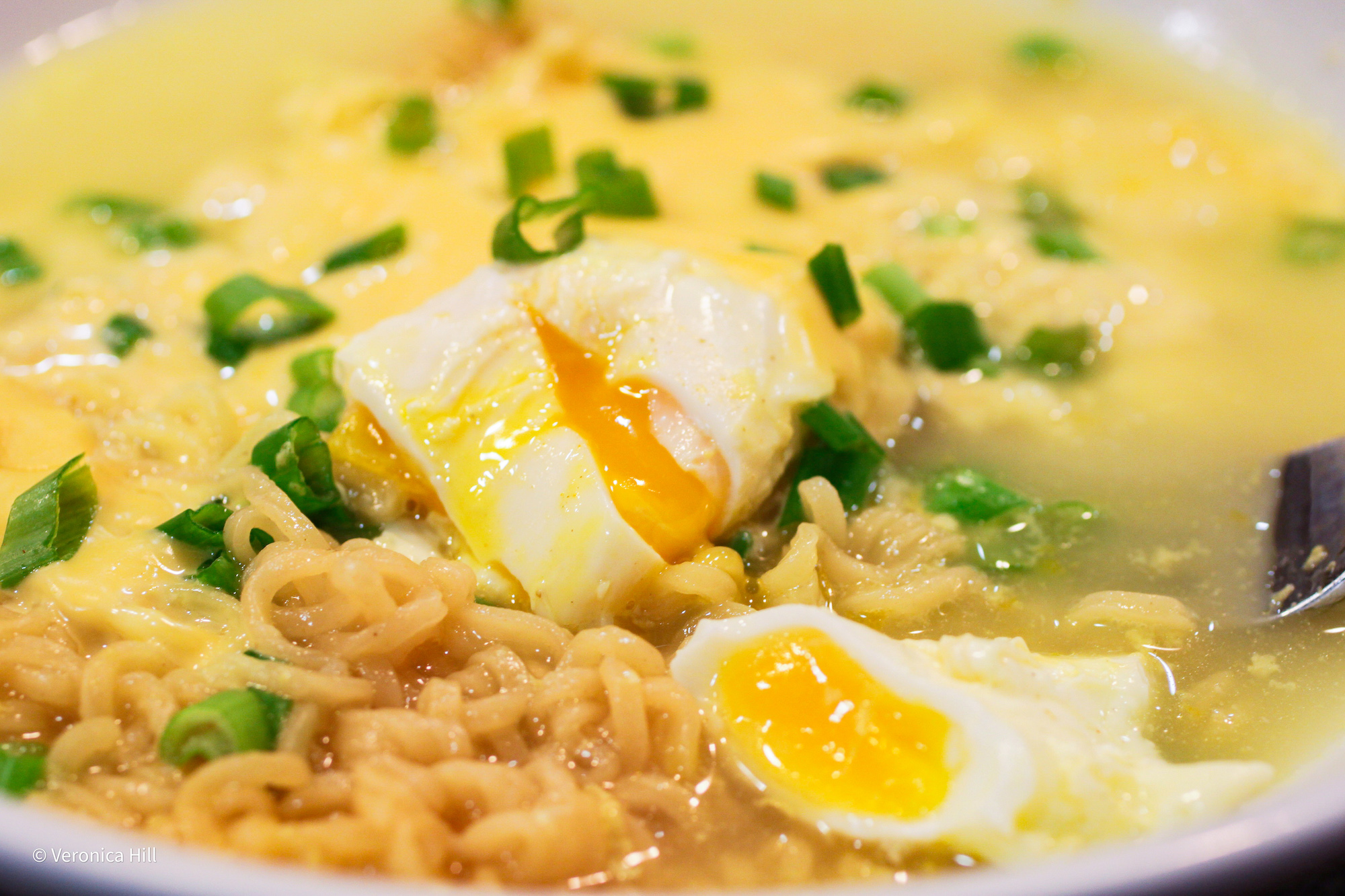 Photo of Roy Choi's ramen noodles with poached egg