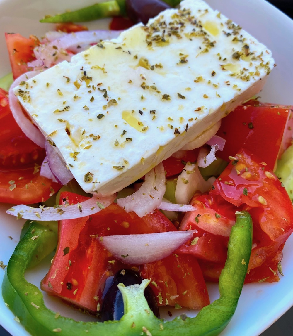 Photo of an Authentic Greek Salad recipe in Athens.