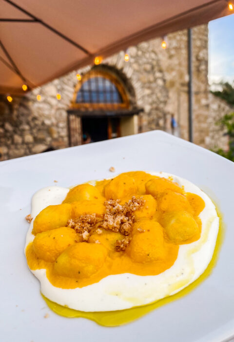 Photo of butternut squash gnocchi at Osteria Relazioni Culinarie Umbria