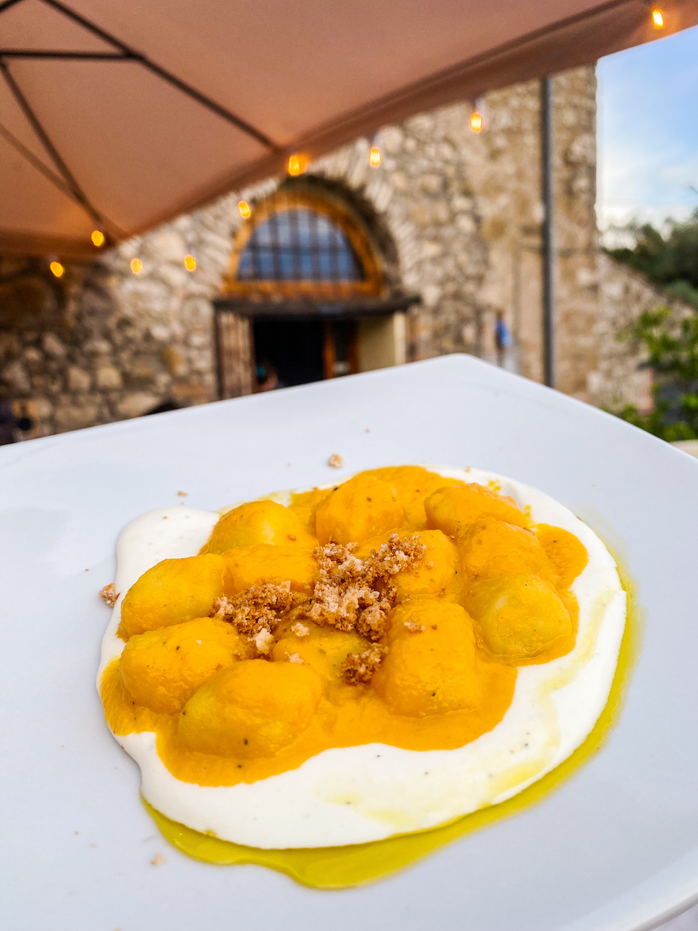 Photo of butternut squash gnocchi at Osteria Relazioni Culinarie Umbria